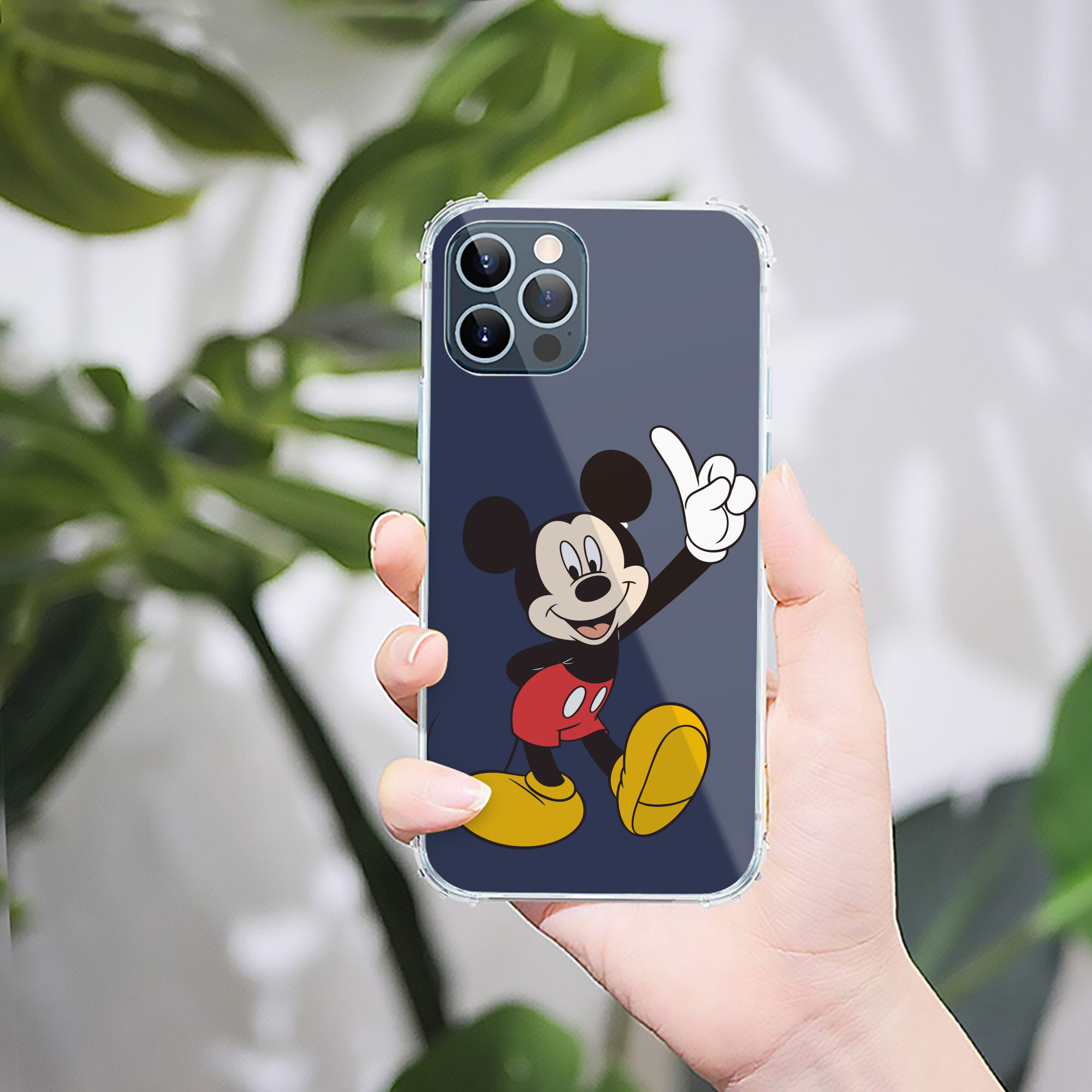 （画像用） ミッキーマウス Mickey Mouse 【iPhone 12シリーズ対応】透明スマホケース（クリアソフトケース）
